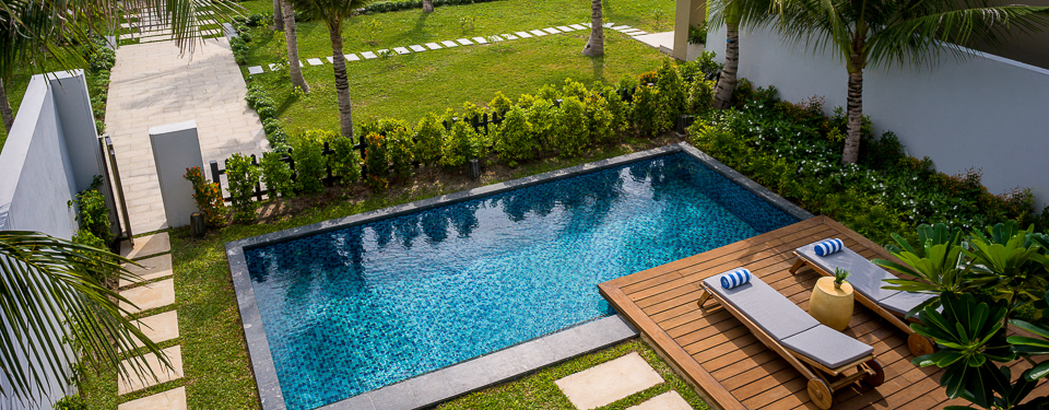 Hồ bơi riêng của căn Ocean Pool Villa tại New World Phú Quốc Resort.