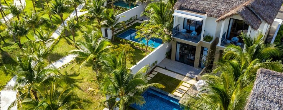 Toàn cảnh căn biệt thự Premium Pool Villa với hồ bơi riêng tư.